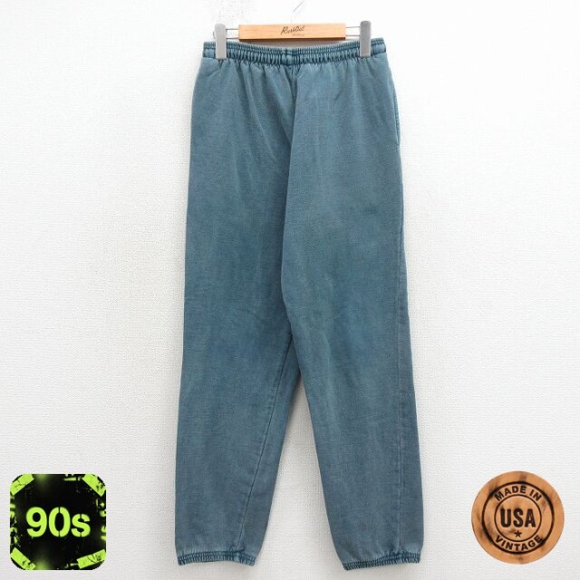 【20%OFF】90s スウェットパンツ グリーン 実寸W30 | 古着