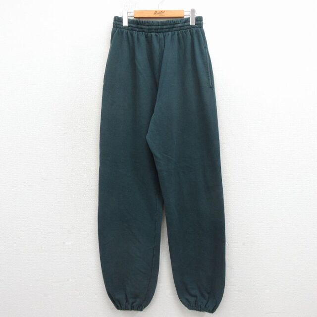 ラッセル 90s スウェットパンツ 無地 グリーン 実寸W35 | 古着