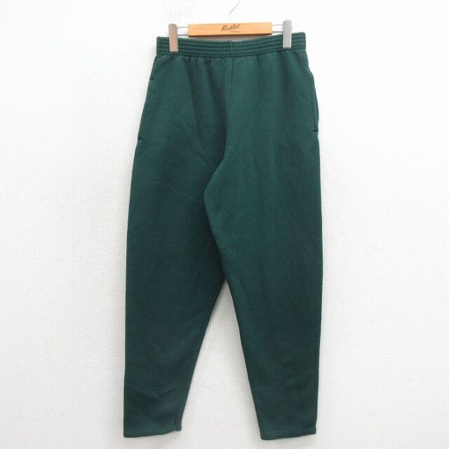 90s スウェットパンツ グリーン 実寸W32 | 古着
