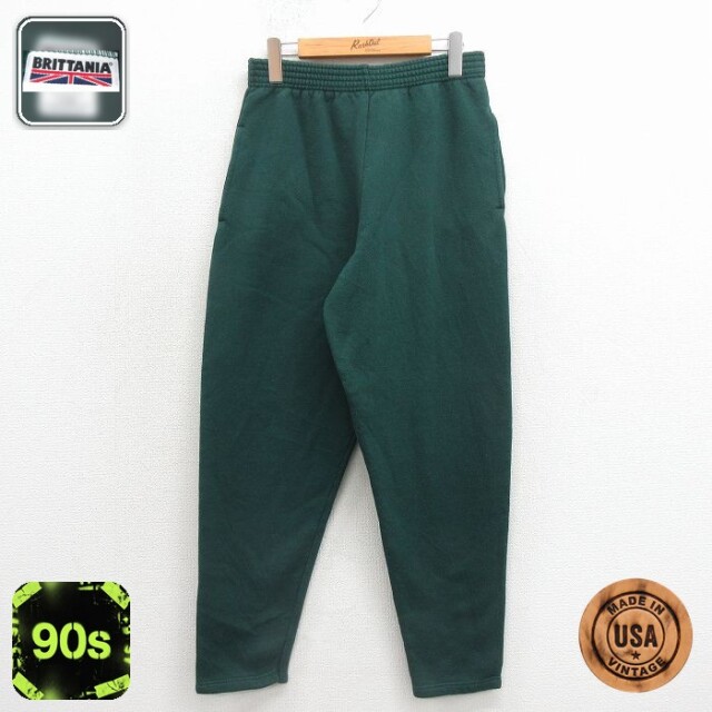 【20%OFF】90s スウェットパンツ グリーン 実寸W32 | 古着