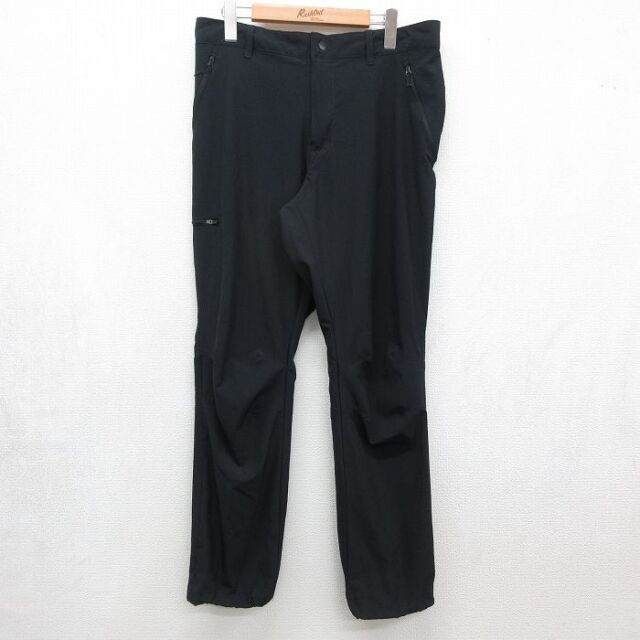 コロンビア ワンポイントロゴパンツ ブラック 実寸W35 | 古着