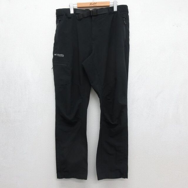 コロンビア ワンポイントロゴパンツ ブラック 実寸W37 | 古着