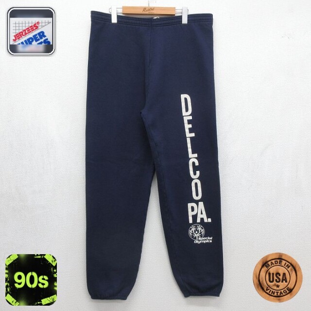 ジャージーズ 90s スウェットパンツ DELCO ネイビー 実寸W37 | 古着
