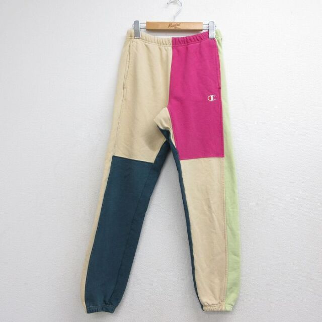チャンピオン リバースウィーブパンツ マルチカラー ベージュ 実寸W31 | 古着