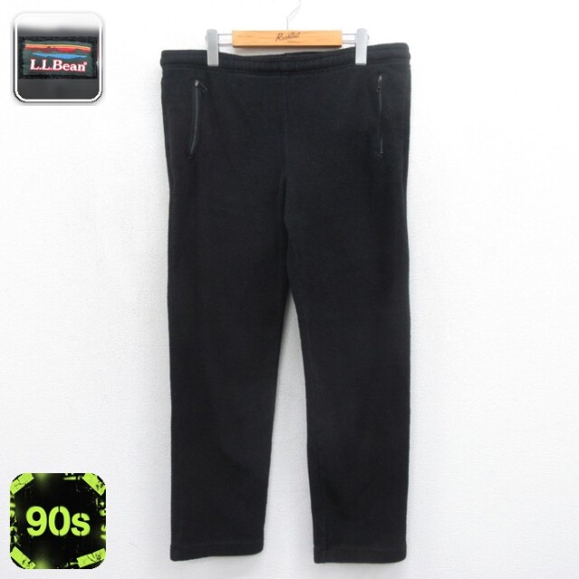 L.L.Bean 90s パンツ ポーラテックフリース ブラック 実寸W36 | 古着