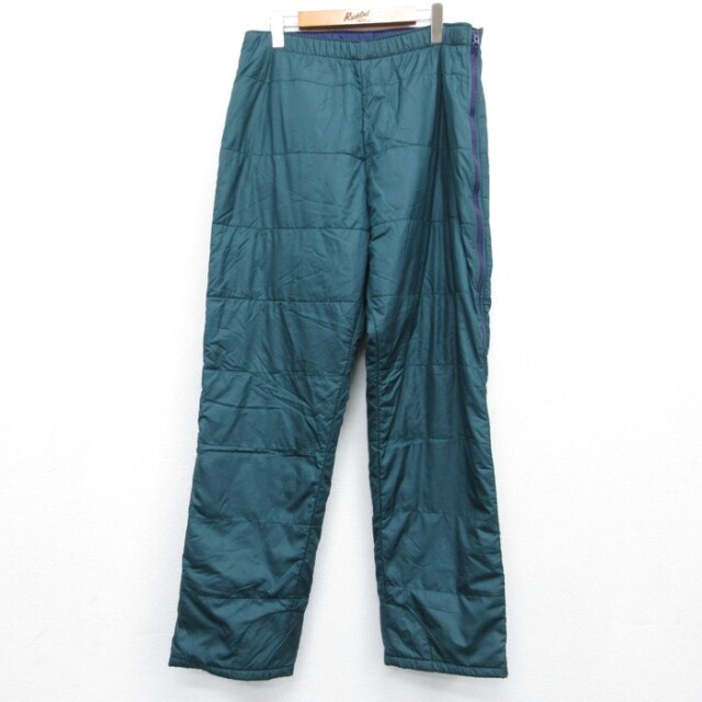 W33★古着 L.L.Bean エルエルビーン パンツ ナイロン メンズ 80年代 80s プリマロフト USA製 グリーン【spe】 26sep28