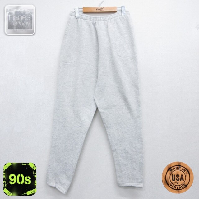 ヘインズ 90s ベイカーパンツ 無地 グレー 実寸W35 | 古着