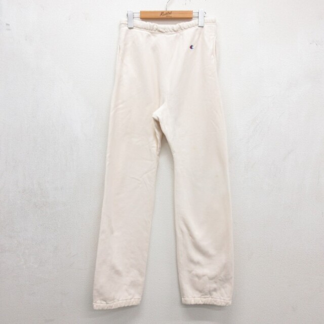 W30★古着 チャンピオン Champion パンツ メンズ 80年代 80s スウェット リバースウィーブ ウォームアップ USA製 ベージュ【spe】 26sep30