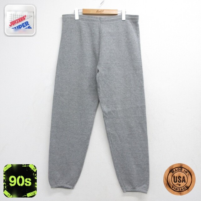 JERZEES パンツ メンズ 90s USA製 グレー 霜降り 実寸W34 | 古着