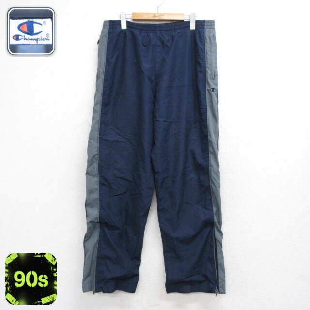 チャンピオン 90s パンツ メッシュライナー ネイビー 実寸W35 | 古着