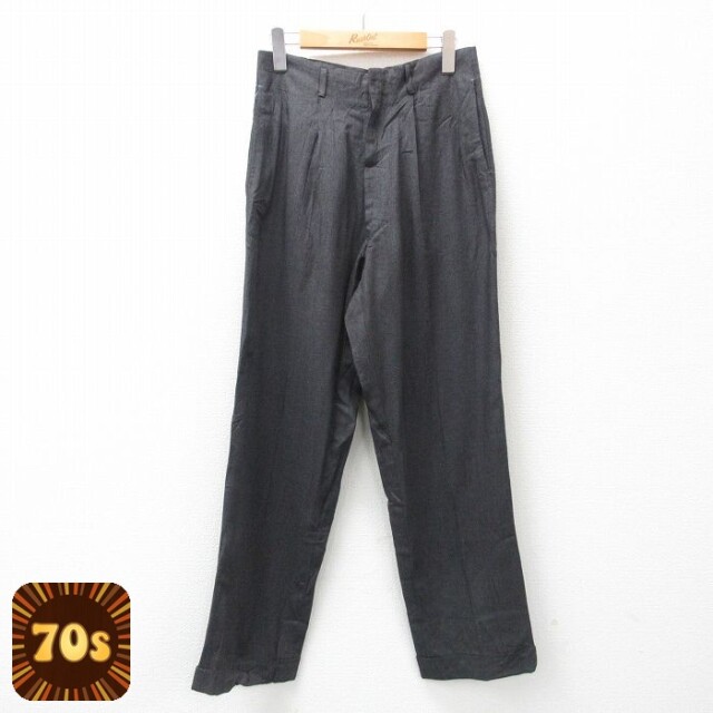 70s スラックス グレー W28 | 古着
