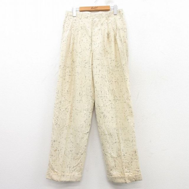 W31★古着 ビンテージ スラックス パンツ メンズ 60年代 60s タロン 薄黄他 イエロー 【spe】 25mar12 中古 ボトムス ロング