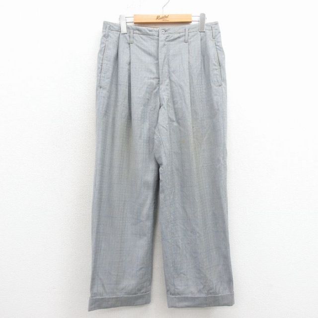 W32★古着 ビンテージ パンツ メンズ 60年代 60s タロン グレー他 チェック 26jan16