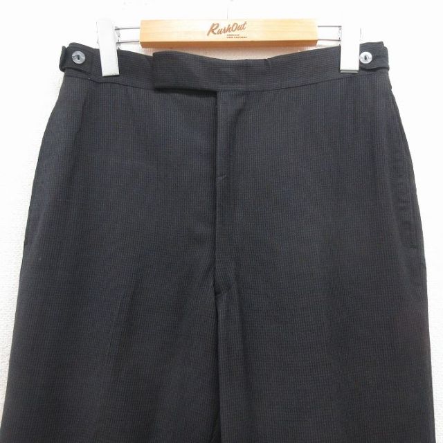 希少ブラック USA製40'sビンテージウールパンツスラックス古着コの字タロン 古着通販 W29☆古着 ビンテージ スラックス パンツ メンズ 70年代 70s