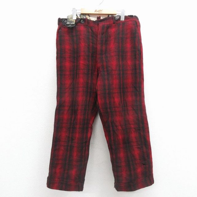 【20%OFF】60s ハンティングパンツ サスペンダー付き レッド W36 | 古着