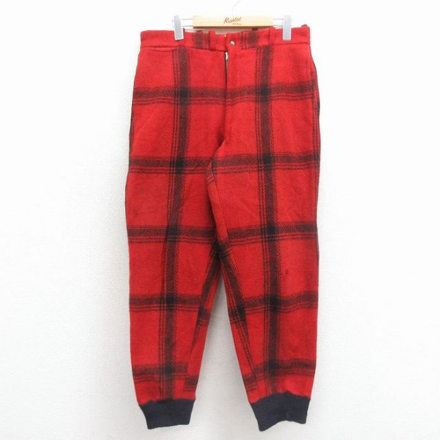 【20%OFF】ダックスバック 60s ハンティングパンツ タロン レッドチェック W32 | 古着