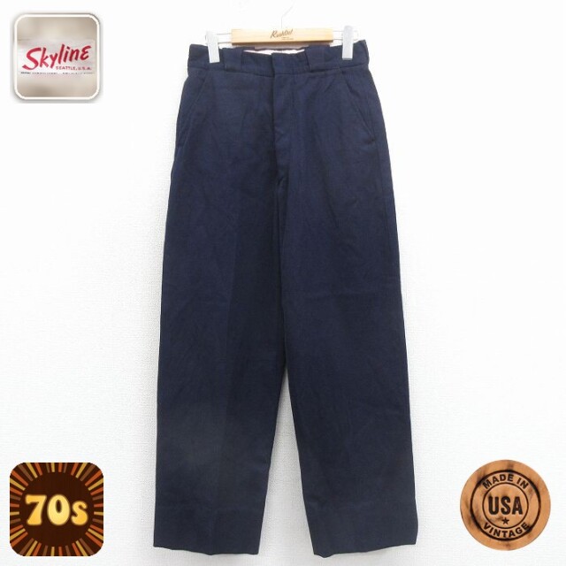 【50%OFF】70s パンツ タロン ネイビー W29 | 古着