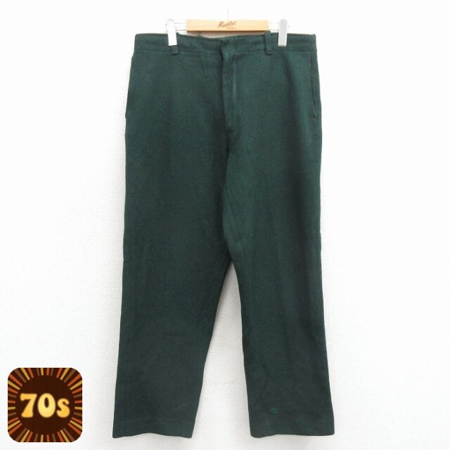 【50%OFF】70s パンツ タロン グリーン W36 | 古着