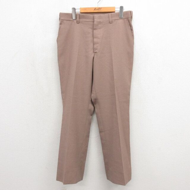 70s スラックス 霜降り ブラウン 実寸W33 | 古着