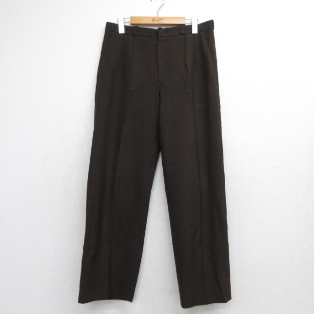 70s ジーンズ タック ブラウン 実寸W32 | 古着