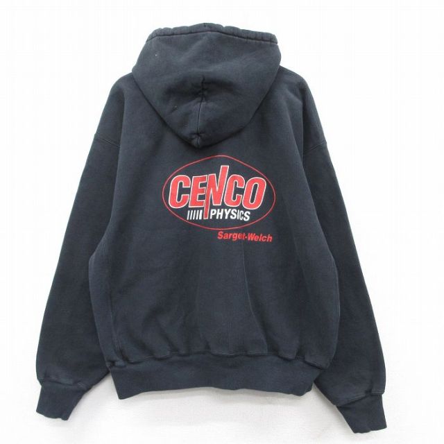 XL★古着 長袖 チャンピオン Champion リバースウィーブ パーカー メンズ 00年代 00s CENCO 大きいサイズ 黒 ブラック 【spe】 25mar07 中古 スウェット スエット トレーナー トップス