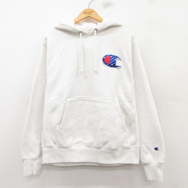 Champion リバースウィーブ パーカー ワンポイントロゴ L 90s 古着 古着通販 L☆古着 長袖 チャンピオン Champion リバースウィーブ