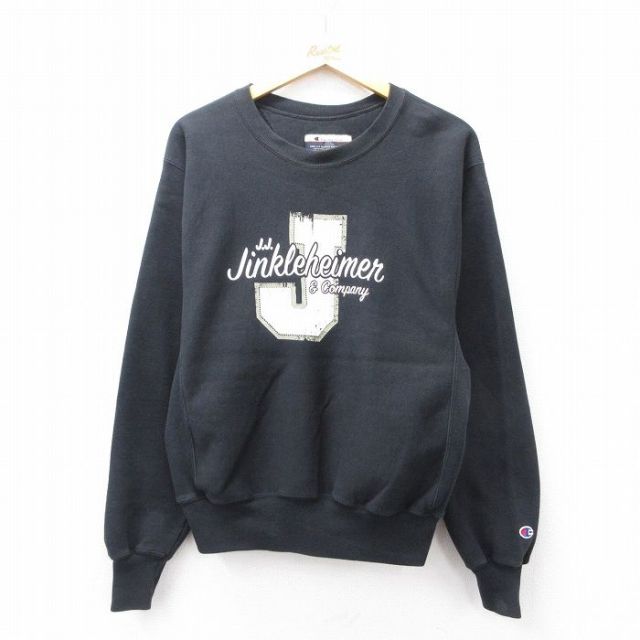 【50%OFF】チャンピオン 00s リバースウィーブスウェット Jinkleheimer ブラック L | 古着