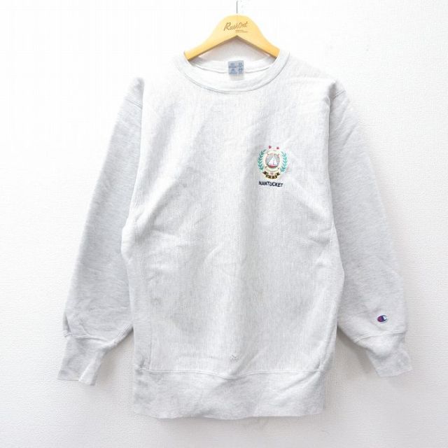 【50%OFF】チャンピオン 90s リバースウィーブスウェット ナンタケット グレー M | 古着