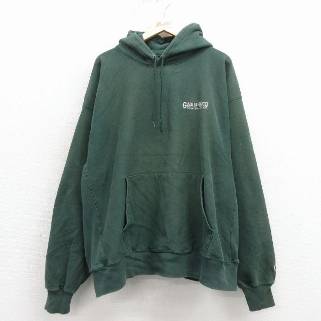 チャンピオン 00s リバースウィーブパーカー GAGLIARDUCCI グリーン XL | 古着