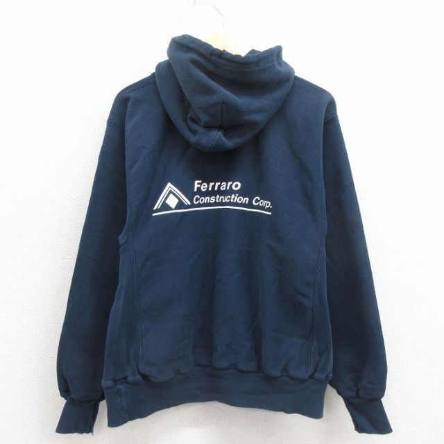 【50%OFF】チャンピオン 00s リバースウィーブパーカー Ferraro ネイビー M | 古着
