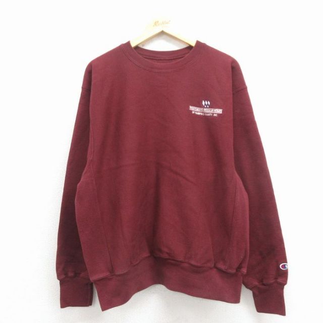 XL★古着 長袖 チャンピオン Champion リバースウィーブ メンズ 00年代 00s WMH クルーネック エンジ 25nov25