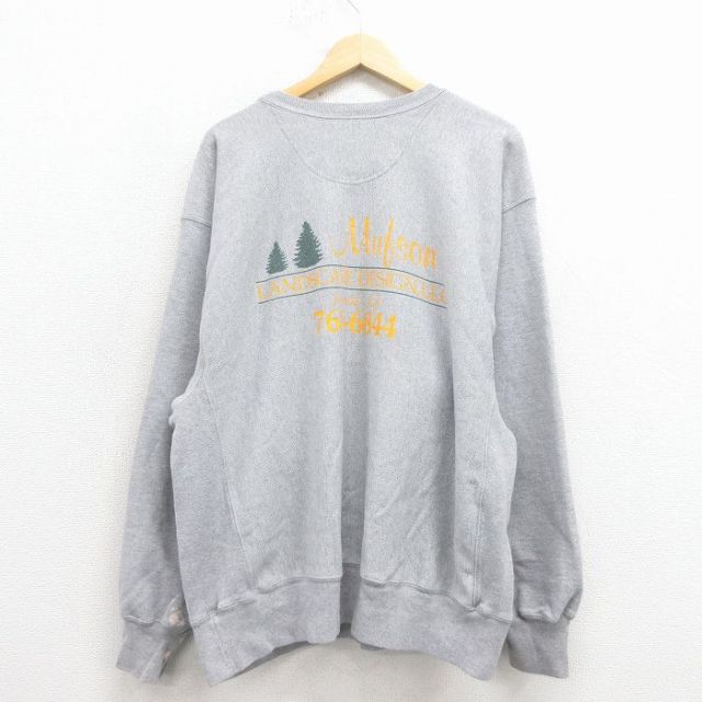 XL★古着 長袖 チャンピオン Champion リバースウィーブ メンズ 00年代 00s Mubson 大きいサイズ クルーネック グレー 霜降り 25nov25