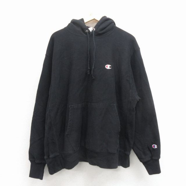 【20%OFF】XL★古着 長袖 チャンピオン Champion リバースウィーブ パーカー メンズ ワンポイントロゴ 大きいサイズ 25nov26