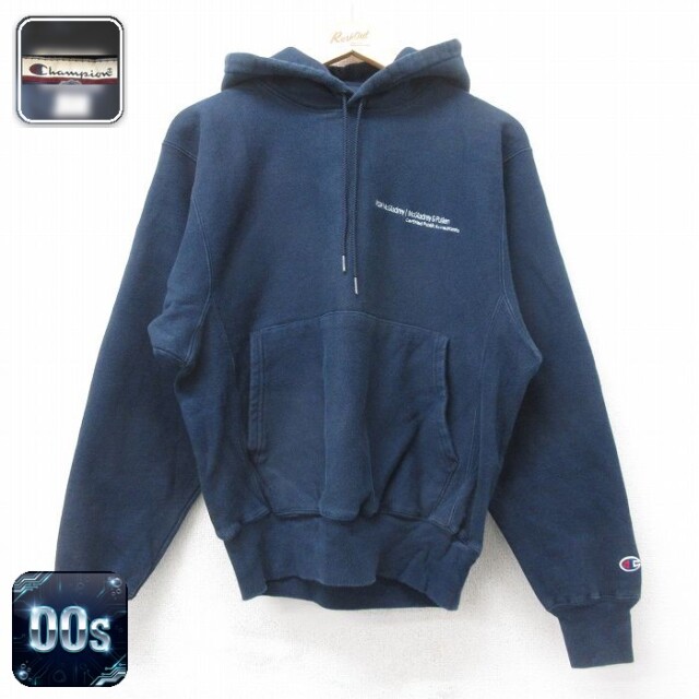 【50%OFF】チャンピオン 00s リバースウィーブパーカー RSM ネイビー M | 古着