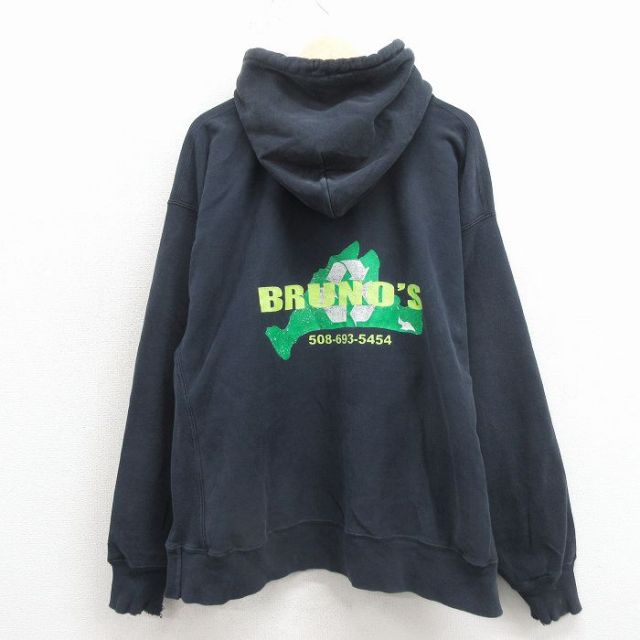 チャンピオン 00s リバースウィーブパーカー BRUNOS ブラック XL | 古着