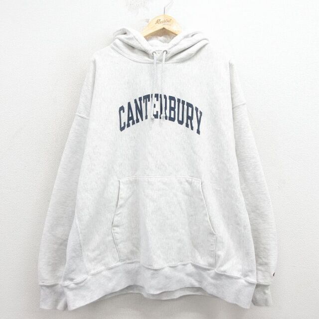 チャンピオン 00s リバースウィーブパーカー CANTERBURY グレー XL | 古着