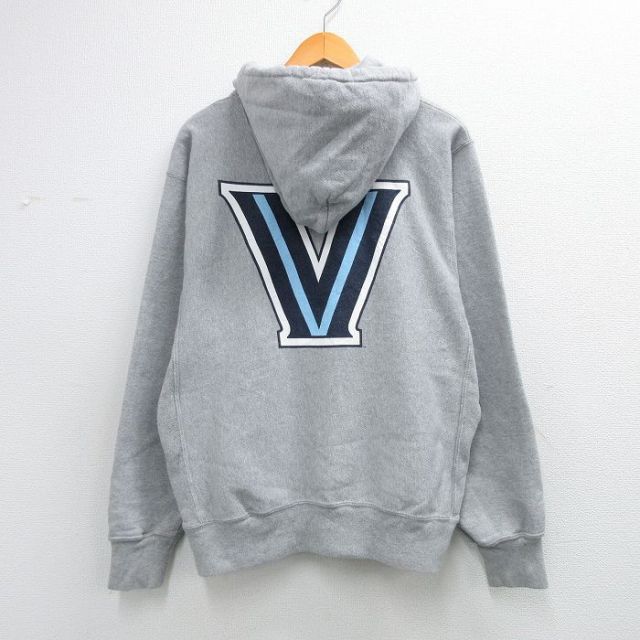 L★古着 長袖 チャンピオン Champion リバースウィーブ パーカー メンズ 00年代 00s VILLANOVA グレー 霜降り 26mar06