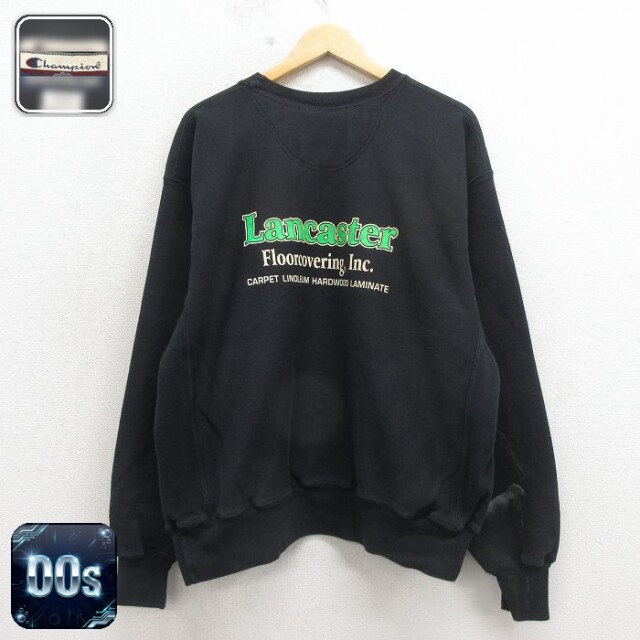 【20%OFF】チャンピオン 00s 長袖スウェット リバースウィーブ ブラック メンズXL相当 | 古着