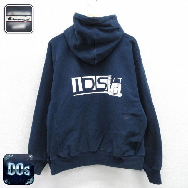 チャンピオン 00s リバースウィーブパーカー IDS ネイビー メンズXL相当 | 古着