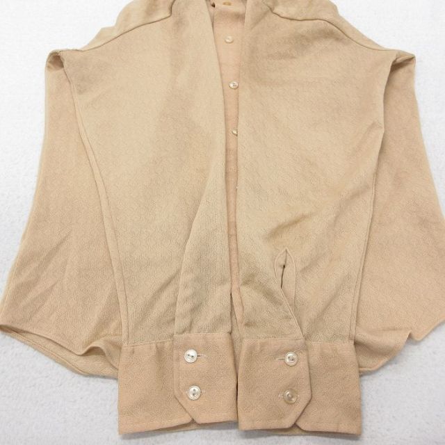 古着通販 S☆古着 長袖 シャツ メンズ 70年代 70s ベージュ