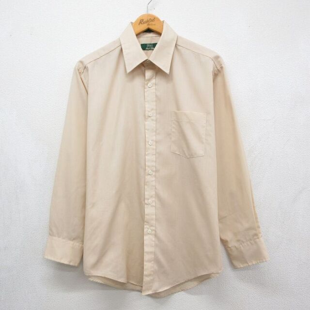 ベージュの長袖シャツ 古着通販 XL☆古着 シアーズ 長袖 シャツ メンズ ベージュ