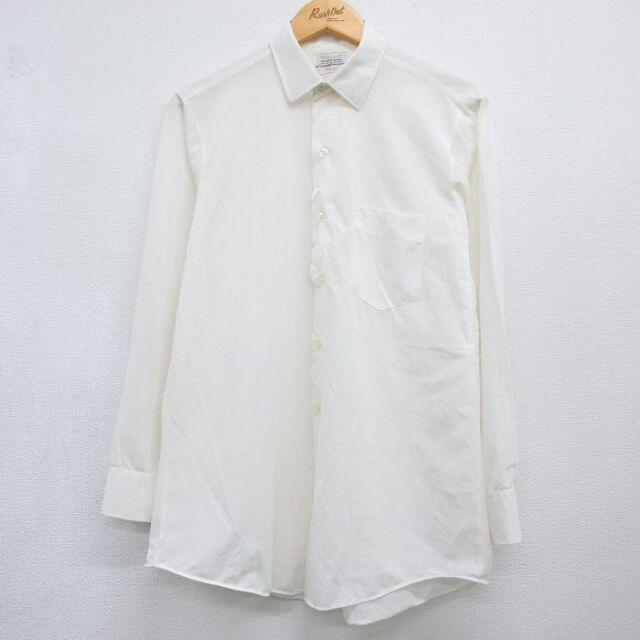 70s 長袖シャツ ホワイト メンズM相当 | 古着