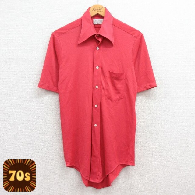 【50%OFF】70s 半袖シャツ ピンク M | 古着