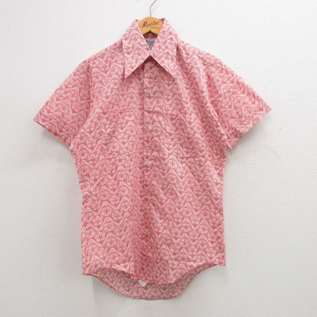 70s 半袖シャツ レッド S | 古着