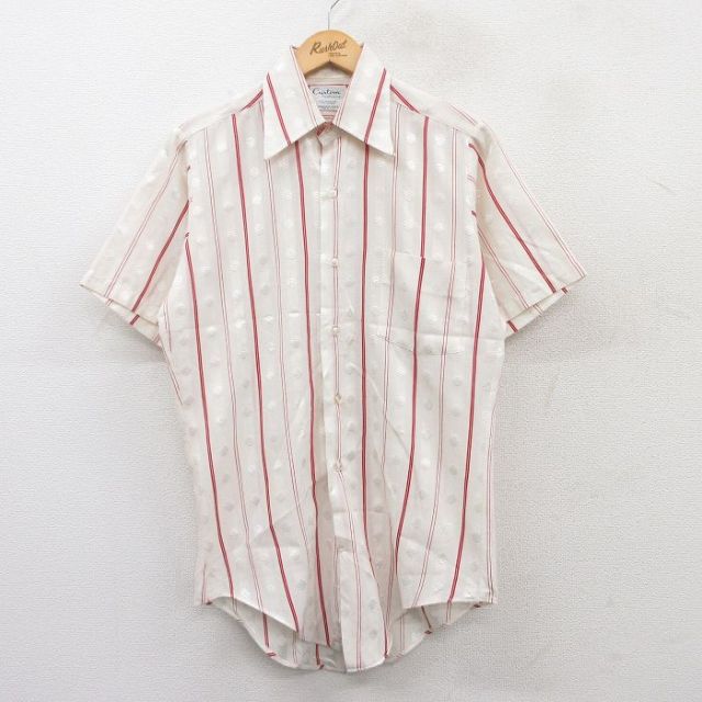 70s 半袖シャツ ストラップ ホワイト M | 古着