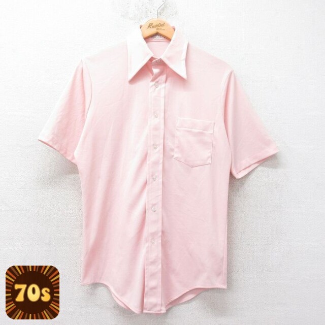 【50%OFF】70s 半袖シャツ ピンク M | 古着