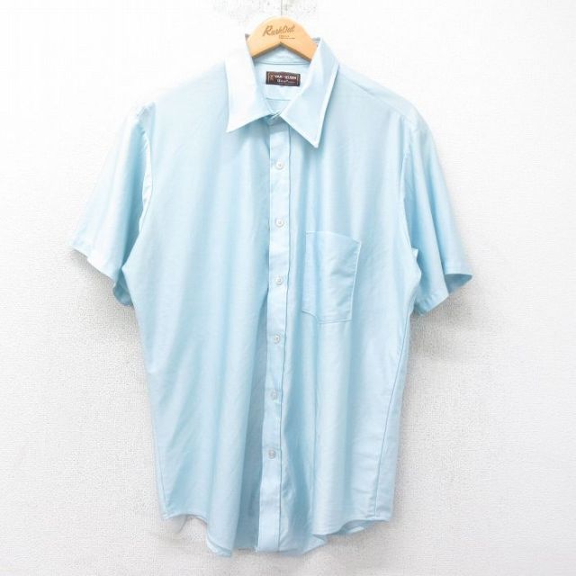 【50%OFF】70s 半袖シャツ ネイビー XL | 古着