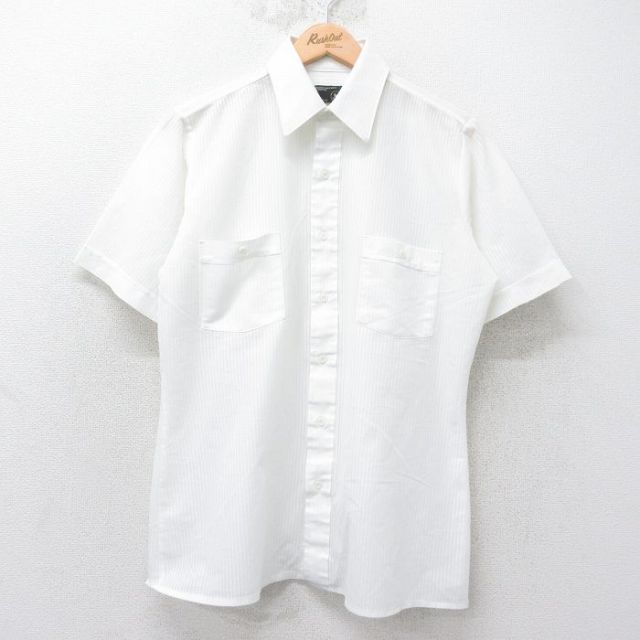 L★古着 JCペニー 半袖 シャツ メンズ 70年代 70s 白 ホワイト 25jul07 中古 トップス