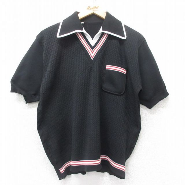 M★古着 半袖 トップス メンズ 70年代 70s 黒他 ブラック 25jul07 中古