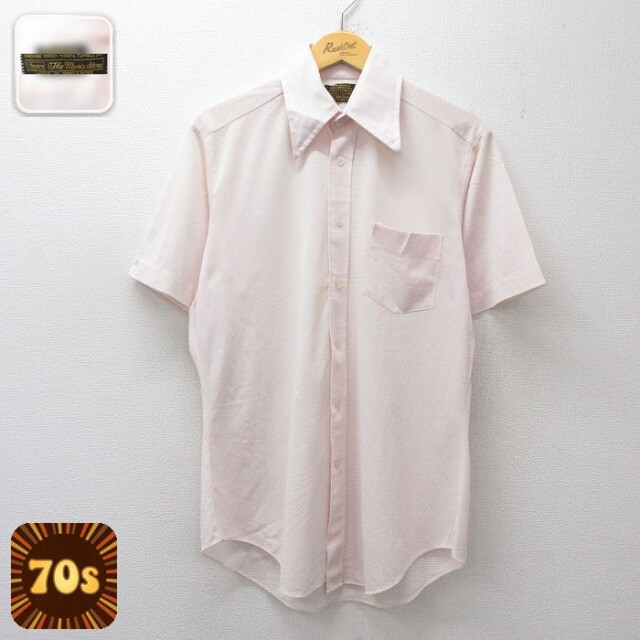 【20%OFF】シアーズ 70s 半袖シャツ ピンク メンズL相当 | 古着